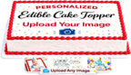 Custom Edible Cake topper image Create and personalize your own Logo or photo 16" x 10" (1/2 sheet)