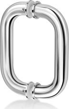 6'' C-Shaped Glass Shower Door Handle Back to Back Fits 1/4" to 1/2" Thickness Glass Shower Handle Replacement Shower Door Replacement Parts 304 Stainless Steel