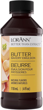 Lorann Oils Butter Bakery Emulsion: True Butter Flavor, Ideal for Enhancing Rich Dairy Notes in Baked Goods, Gluten-Free, Keto-Friendly, Butter Flavoring Essential for Your Kitchen