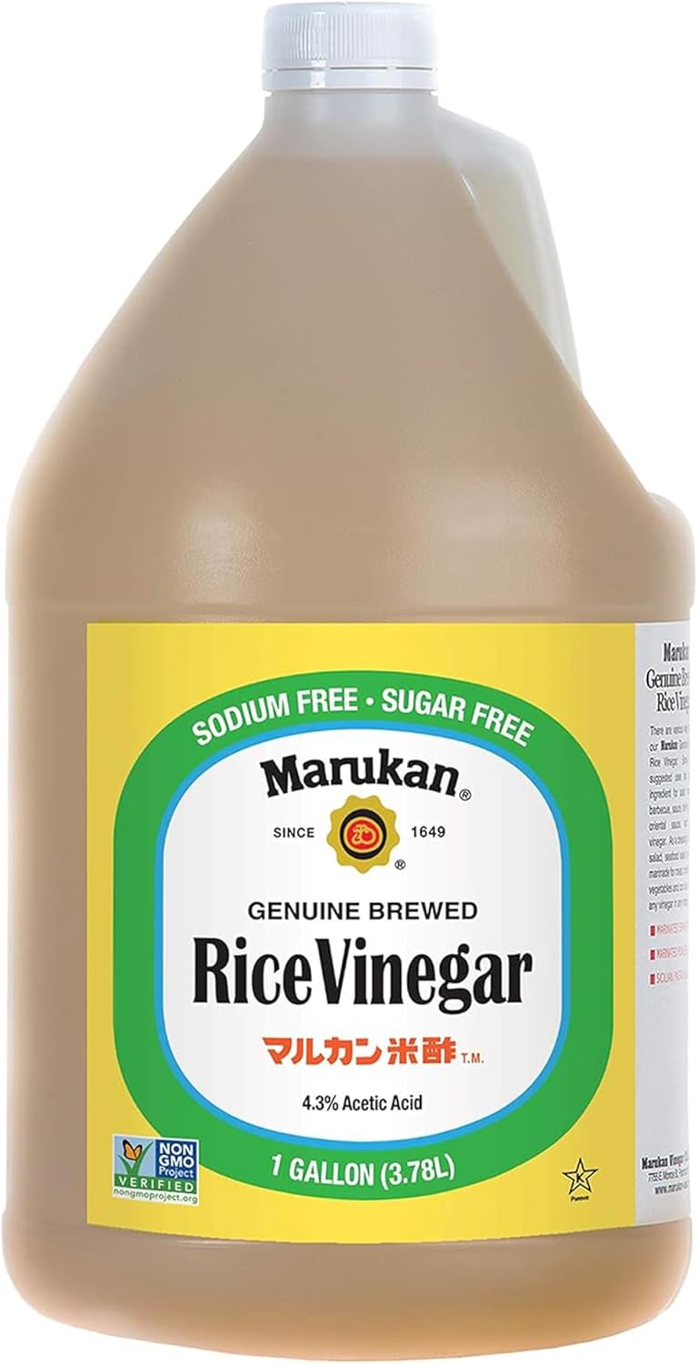 Marukan Genuine Brewed Rice Vinegar for Enhancing Flavor & Cooking, Unseasoned (1 Gallon)