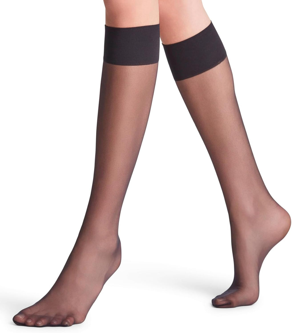 FALKE Women's Pure Matt 20 Denier Knee-High Socks, Matte, Casual or Dress, Fine Sheer Transparent, Sustainable Nylon