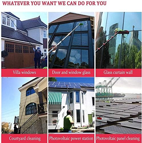 3.6-11M Water Fed Pole Kit, Window and Solar Cleaning Pole W/Brush Window and Solar Panel Cleaning System Windows Cleaning & Washing Tool,18FT/5.4M