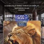 Digital Scale for Body Weight Highly Precision Bathroom Weight Scale 400 lbs with Backlit Display Personalized Scale for Home-Majestic Lion Roaring in The Savannah