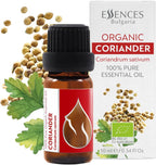 Essences Bulgaria Organic Coriander Essential Oil 1/3 Fl Oz | 10ml | Coriandrum sativum | 100% Pure and Natural | Undiluted | Therapeutic Grade | Family Owned Farm | Steam-Distilled | Non-GMO | Vegan