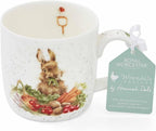 Royal Worcester Wrendale Designs Grow Your Own Mug | 14 Ounce Large Coffee Mug with Hare Design | Made from Fine Bone China | Microwave and Dishwasher Safe