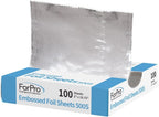 ForPro Professional Collection Embossed Foil Sheets 500S, Aluminum Foil, Pop-Up Dispenser, for Hair Color Application and Highlighting Services, Food Safe, 5" W x 10.75" L, 100-Count
