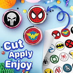 30 x Edible Cupcake Toppers Themed of Hero Power Collection of Edible Cake Decorations | Uncut Edible on Wafer Sheet