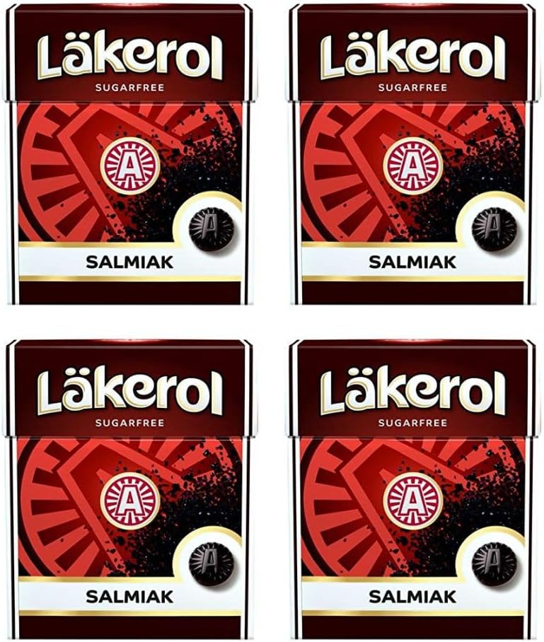 Cloetta Lakerol Salmiak Pastilles 4 Box of 25g