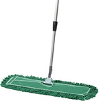 24 Inch Green Commercial Dust Mop & Floor Sweeper with Extendable Handle – Mop for Hardwood, Tile, and Concrete Floor Cleaning