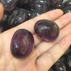 Meditation Home Decor, 2pcs Natural Amethyst Polished Palm Stone Crystal Quartz Mineral Specimen Healing Gifts,Natural Crystal