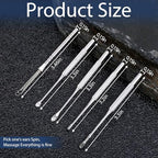 ElevateTech Ear Pick Earwax Removal Kit, 5 Pcs Stainless Metal Ear Cleansing Tool Set with Ears Spoon & Curette & Spiral Spring Reusable Earwax Removal Tool for Adults