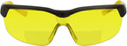 voltX GT ADJUSTABLE Bifocal Reading Safety Glasses (YELLOW Lens +2.0), ANSI Z87.1+ & CE EN166FT, Anti fog coated, UV400 Lens, Tilt & length adjustable earstems, clip on safety cord