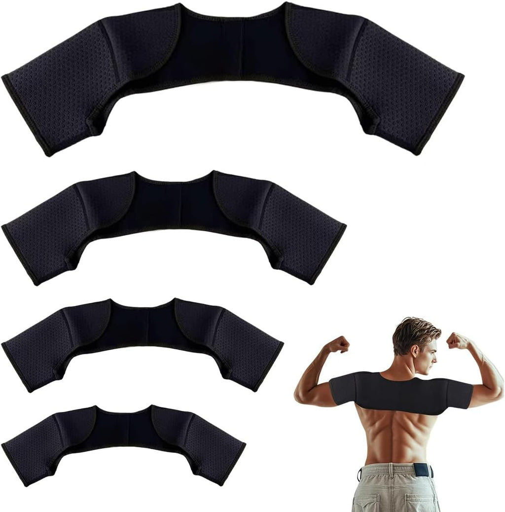 Double Shoulder Brace,Concealed Double Shoulder Brace for Sports Lovers,Comfortable and Breathable Shoulders Braces for Chronic Tendinitis Pain Relief,Outdoor Sports,Sleeping,Running(Medium)