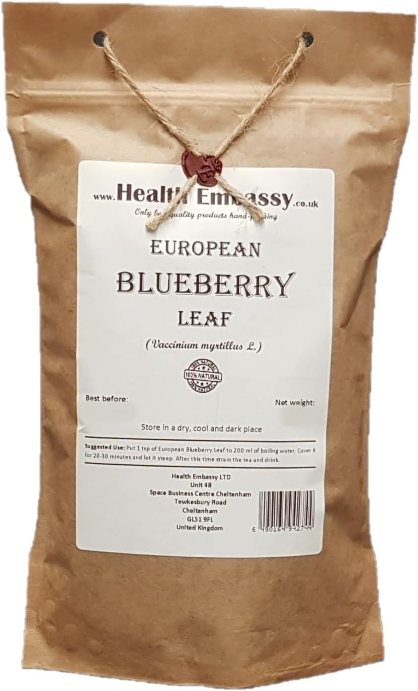 Health Embassy European Blueberry Leaf | Vaccinium Myrtillus L | Herbal Tea (100g)