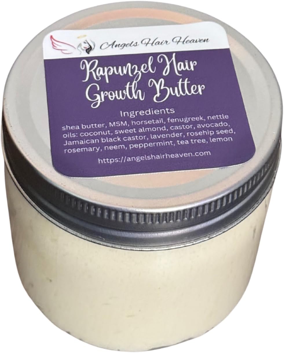 Rapunzels Hair Growth Butter – Restorative Hair Loss & Thinning Treatment – Repairs Dry Hair, Strengthens Roots, Reduces Breakage & Promotes Healthy Scalp 6(oz)