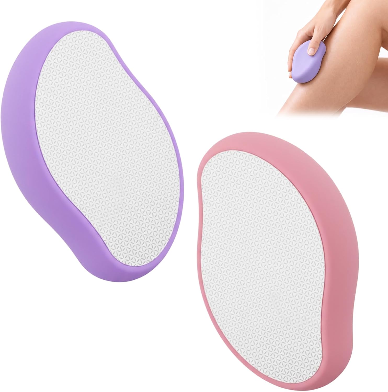 2 Pack Crystal Hair Remover, Efficient Hair Removal Tool, Crystal Hair Eraser, Portable Size