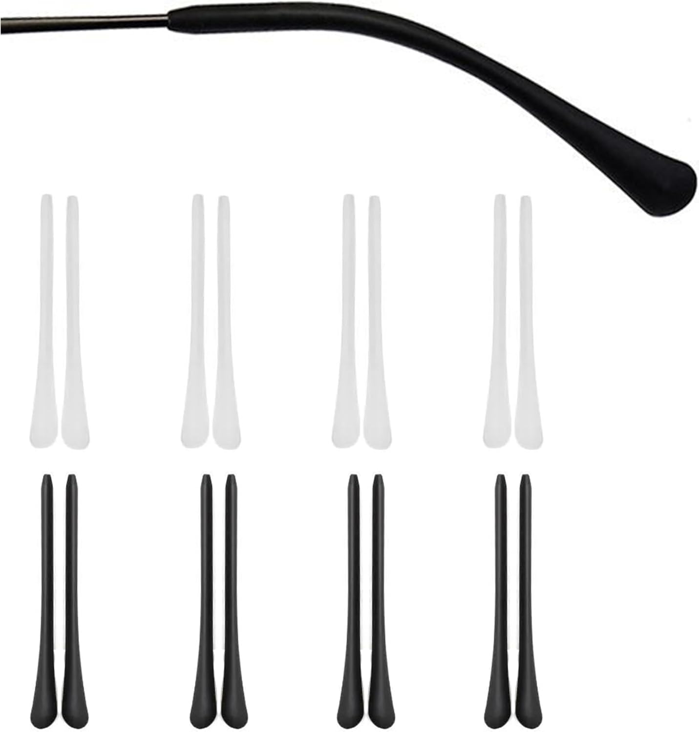 Eyeglass End Tips Ear Sock Pieces Anti-Slip Silicone Tube Holder Glasses Retainers