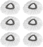 6 Pack Fit O-Cedar Easy Wring Spin Mop Replacement Heads - Microfiber Replacement Mop Head Refills for Triangle Spin Mop (6Pcs)