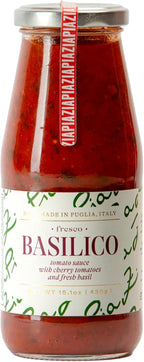 Zia Pia Basilico Tomato Sauce - 15.1 Ounce | Authentic Italian Pasta Sauce | Small Batch | Made in Italy |