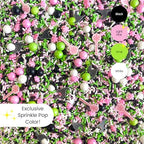 Sprinkle Pop Which Witch Sprinkle Mix| Black Green White Pink Sprinkles with ~20 Witch Hats Wands Wafer Paper| Halloween Sprinkles Made in USA for Decorating Cake Cupcakes Donuts Cookies Brownies,4oz