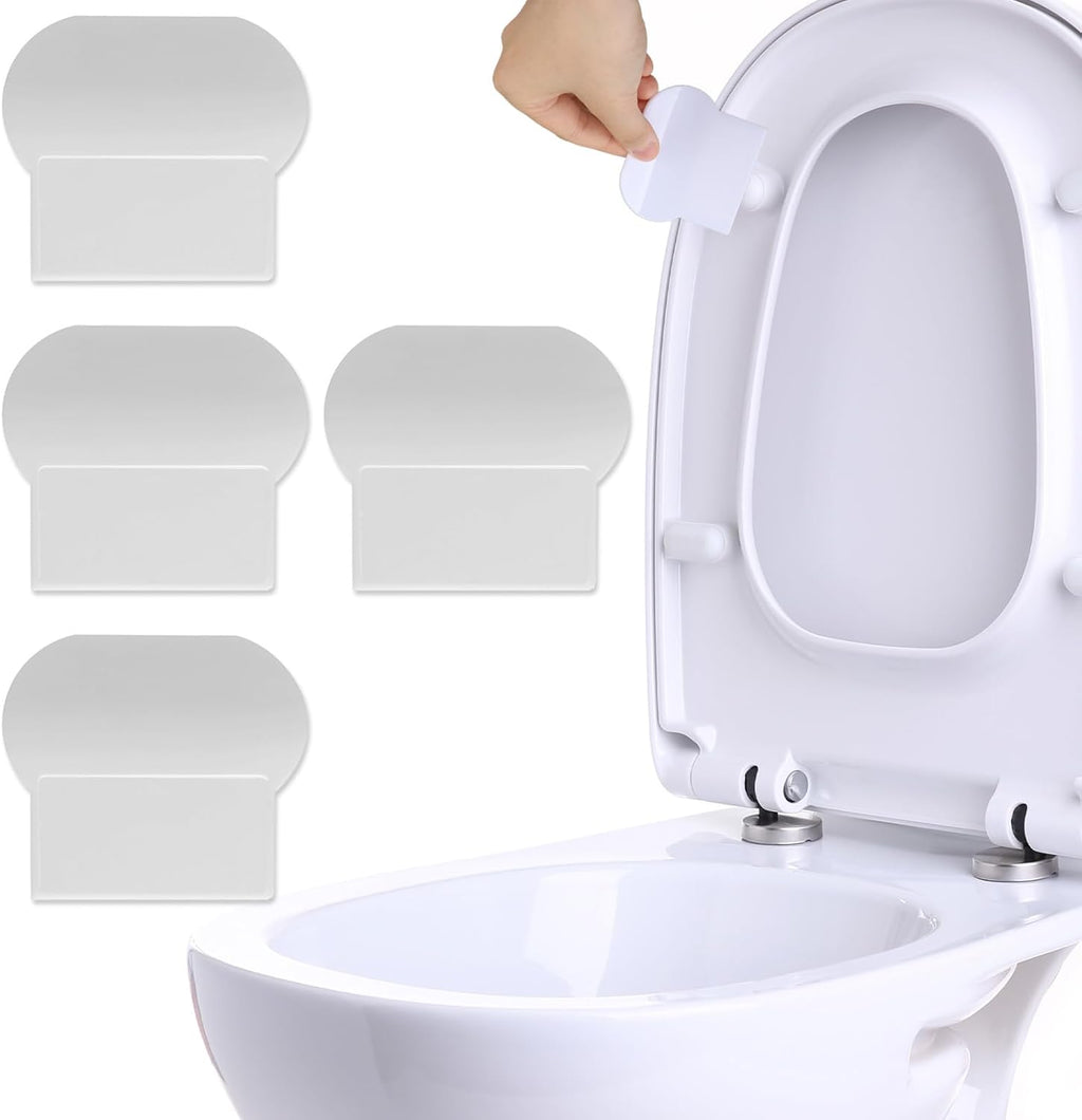 4 Pcs Toilet Seat Lifter, Self Adhesive Toilet Cover Lifter, Handle Avoid Touching Toilet Lid, Toilet Tabs to Lift Seat for Office, Home Bathroom, Hotel, School