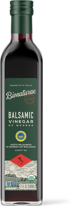 Bionaturae Vinegar Balsamic - Organic Balsamic Vinegar, Modena Balsamic Vinegar, Acidity 6%, USDA Certified Organic, Recyclable Glass, 100% Authentic Italian Balsamic Vinegar - 17 Fl Oz