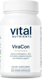 Vital Nutrients ViraCon - Vegan Immune Support Supplement* - Zinc, Elderberry, Licorice Root Extract, & Other Herbs for Comprehensive Immune Support - Gluten, Dairy, Soy Free - Non-GMO - 60 Capsules