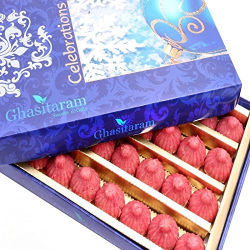 Ghasitaram Gifts Indian Sweets - Sweets Ganesha Chaturthi Gifts Modaks Litchi Kaju Modaks 400 gms