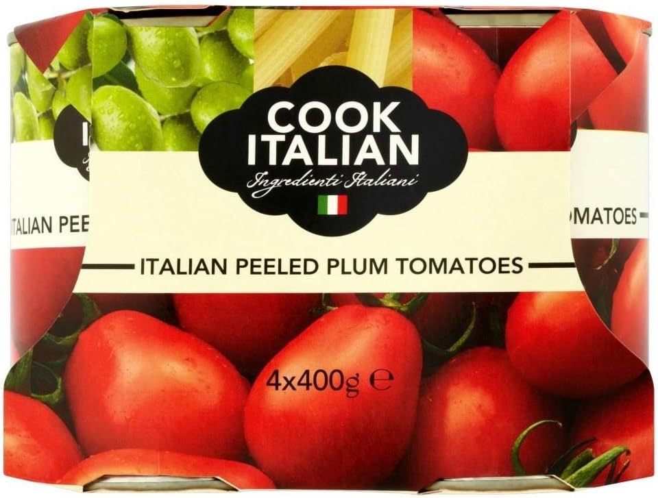 Cook Italian Peeled Plum Tomatoes (4x400g) - Pack of 2