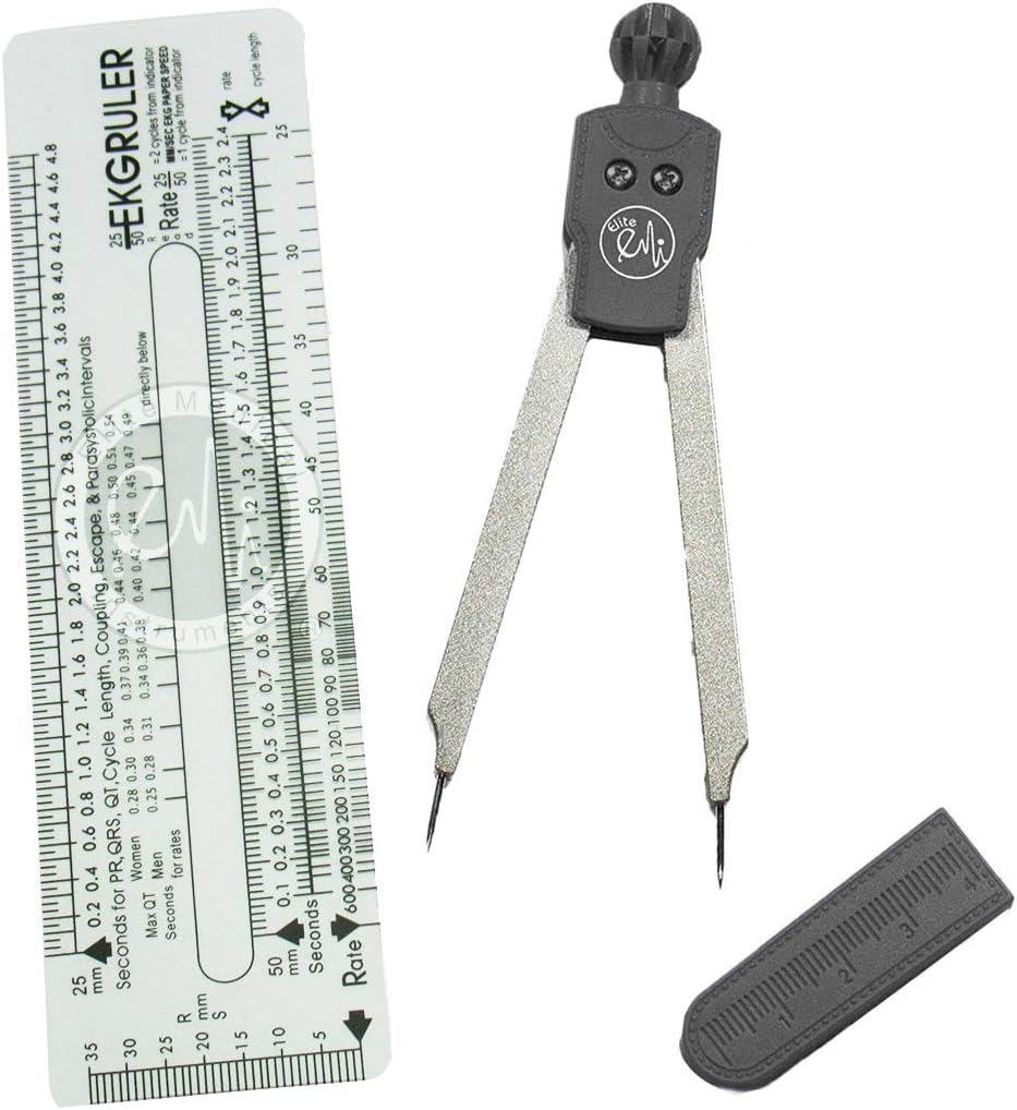 Scrubsmart EKG Caliper and EKG Ruler Combination Set
