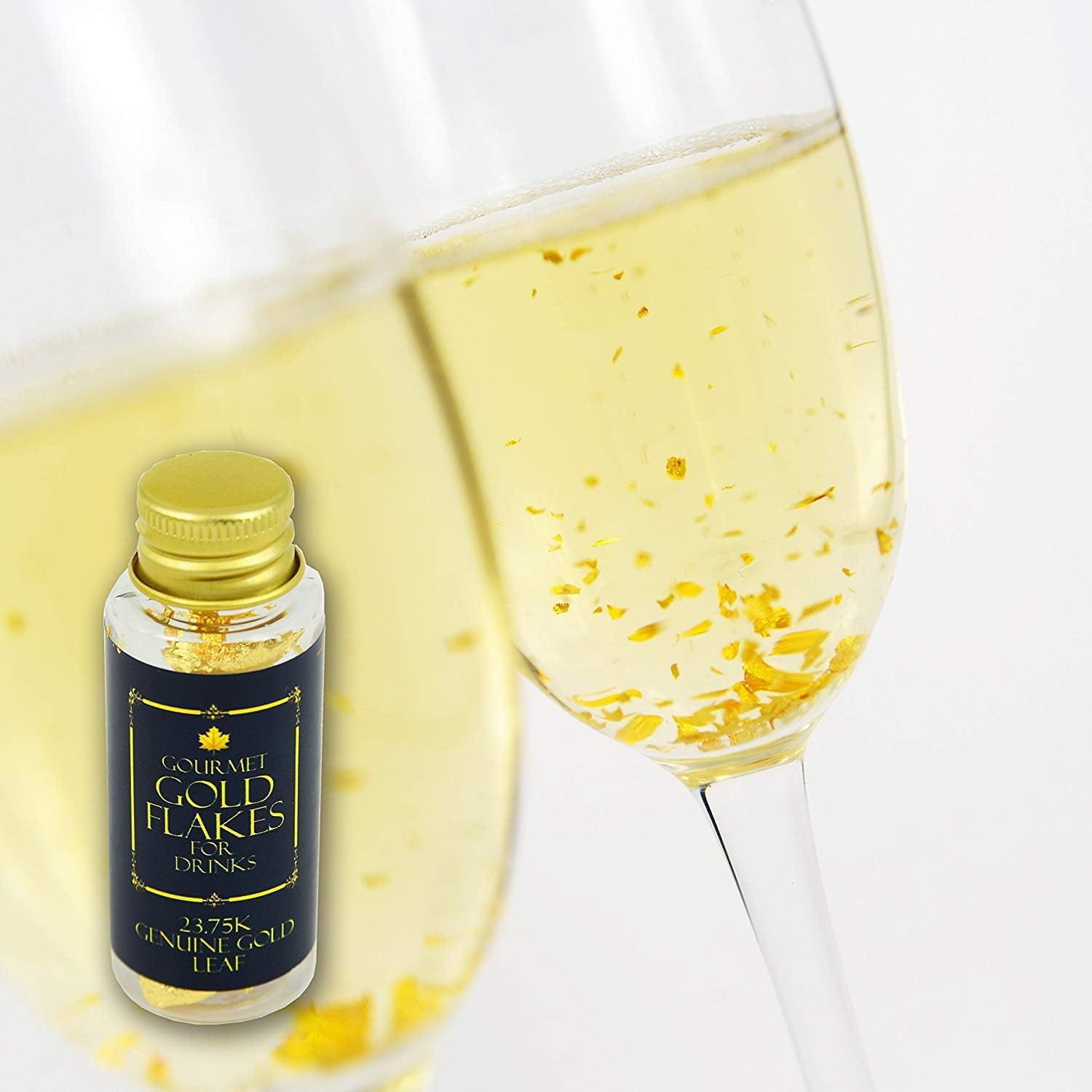 Barnabas Blattgold Gold Leaf for Drinks – Edible Gold Flakes for Food (Drinks) 1 Pack