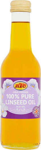 KTC 100% Pure Cold Pressed Linseed / Flaxseed Oil (Alsi Oil) 250ml - Edible