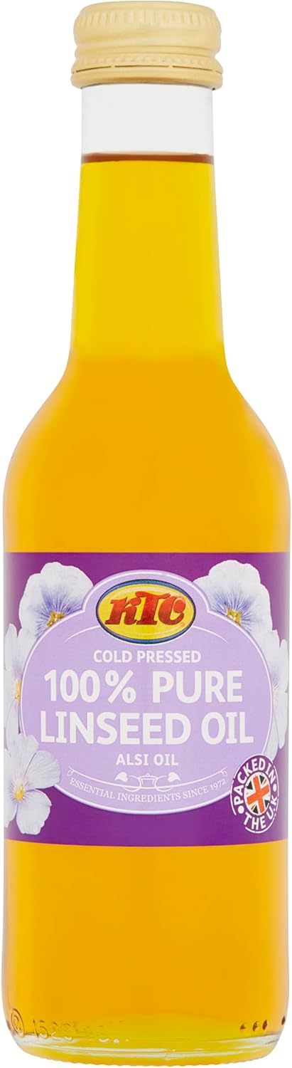 KTC 100% Pure Cold Pressed Linseed / Flaxseed Oil (Alsi Oil) 250ml - Edible