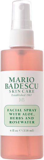 Mario Badescu Facial Spray with Aloe, Herbs and Rose Water for All Skin Types, Face Mist that Hydrates, Rejuvenates & Clarifies