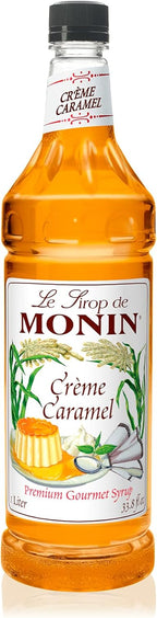 Monin Flavored Syrup, Crème Caramel, 33.8-Ounce Plastic Bottle (1 Liter)