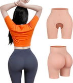 Silicone Butt Fake Butt Pants Hip Enhancer Open Crotch Realistic Silicone Padding for Crossdressers Transgender Performance