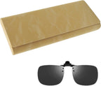 Clip on Case for Glasses, Clip on Sunglasses Case, Slim Flat Hard Shell Case for Clip-on for Men Women Unisex