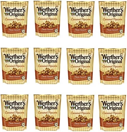Werther's, Original, Caramel Popcorn, Classic Caramel, 6 Ounce Bag (Pack of 12)
