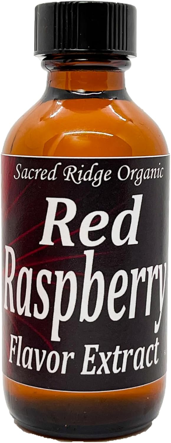 Red Raspberry Flavor Extract Organic 2 oz – Water Soluble, Sugar Free Flavor Drops for Drinks, Baking, Candy, Ice Cream, Water Flavoring, Natural Food Grade Flavoring