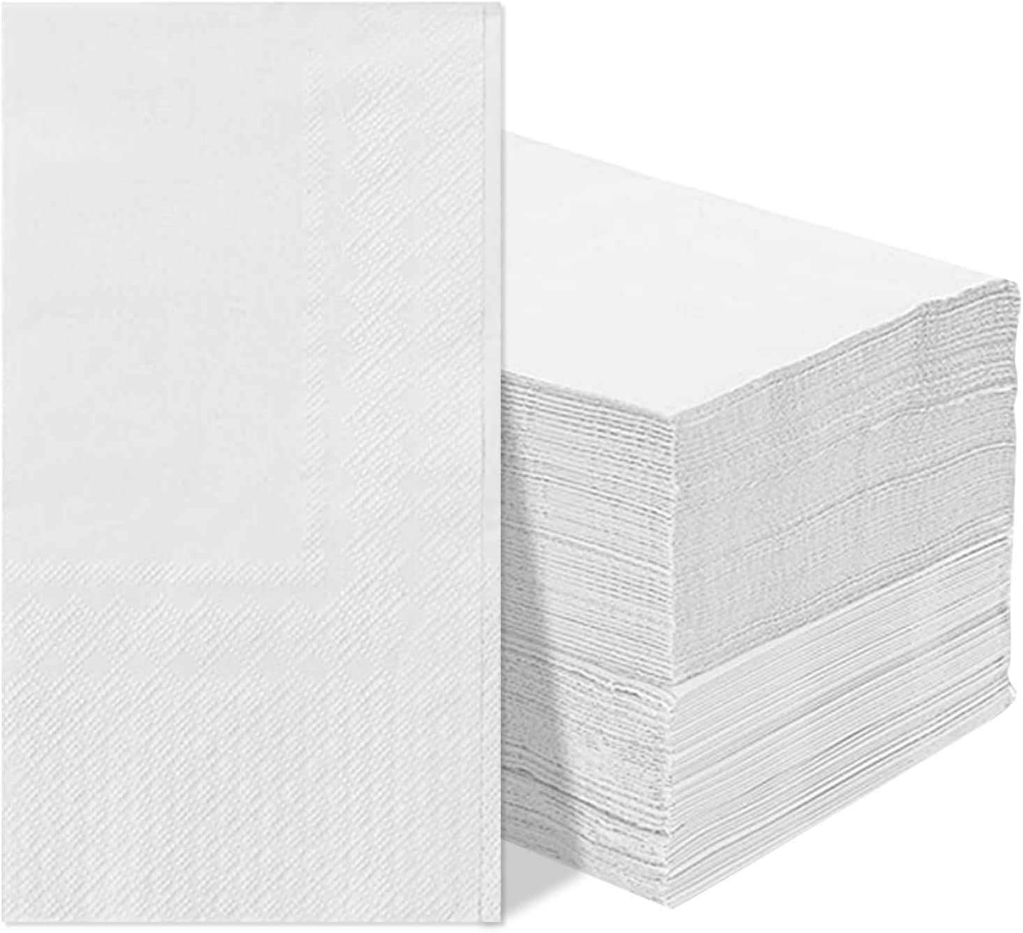 100 PCS Disposable Napkins Disposable Hand Towels, Soft and Absorbent Paper Guest Towels, Disposable Hand Towels Dinner Napkin for Bathroom, Kitchen, Parties, Weddings, Dinners, Decor (White)
