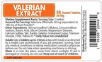 Valerian Root Extract, 5 Glass Bottles, 50 Coated Tablets Each Bottle (20mg), 250 Tablets