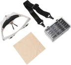 Beaupretty Led Head-Mounted Magnifying with High-Definition Lenses for Reading and Repair Work Comfortable Wear for Engineers and Hobbyists Requires AAA Batteries