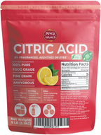 Pure Citric Acid 5 LB Bulk Bag - 100% Natural, Food Grade, Non-GMO - Citric Acid Powder for Cleaning, Bath Bombs, Preserving | Fine Granular | Premium Quality by Spicy World