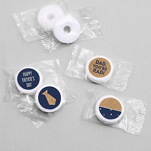 Big Dot of Happiness My Dad is Rad - Father's Day Round Candy Sticker Favors - Labels Fit Chocolate Candy (1 Sheet of 108)