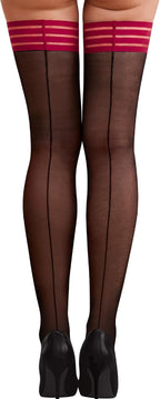 RSLOVE Women's Thigh High Stockings - 40D Antiskid Silicone Backseam Stockings Perfect for Daily & Party