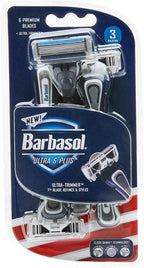 Barbasol Premium Disposable Ultra 6 Razor, 3 Count, (Pack of 2)