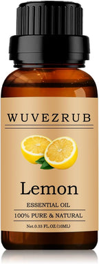 Lemon Essential Oils 10ML, 100% Pure and Natural Essential Oil for Aromatherapy Diffuser - 0.33 Fl Oz/Lemon