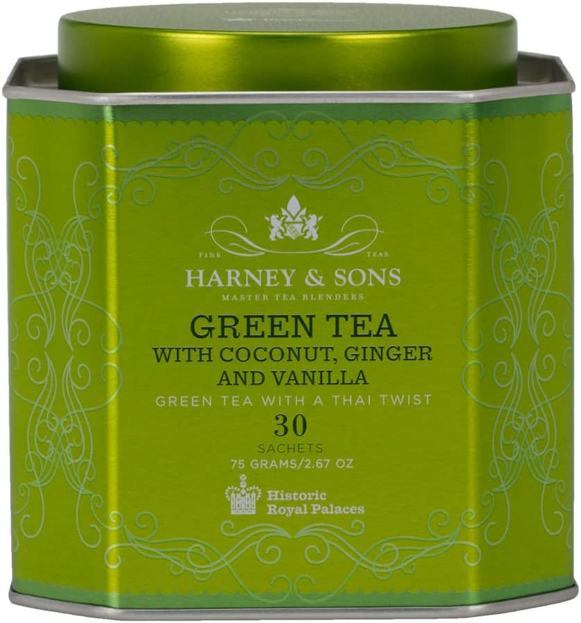 Harney & Sons Historic Royal Palaces Green Tea with Coconut 30 Sachets