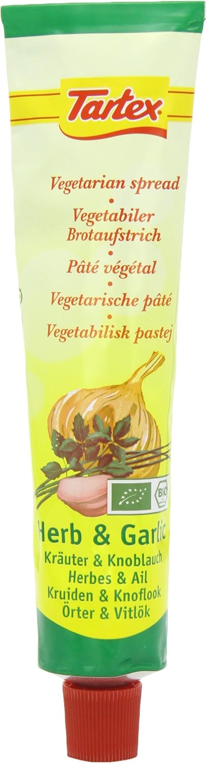 Tartex Organic Herbal and Garlic Pate Tube 200 g (Pack of 4)