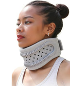Neck Brace for Neck Pain and Support, Neck Support for Pain Breathable Cervicorrect Brace Adjustable Soft Silicone Foam, Cervical Collar for Sleeping, Relieving Spinal Pressure (Grey)